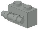 Lego Brick, modified 1 x 2 x 1 (30236) light gray