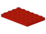 Lego Platte 4 x 6 (3032) rot