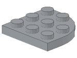 Lego Platte 3 x 3, rund, Rundecke (30357) hell bläulich grau  NEU