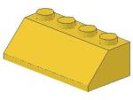 Lego Schrägstein 45° 2 x 4 x 1 (3037) gelb