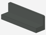 Lego Panel 1 x 4 x 1 (30413) dark gray