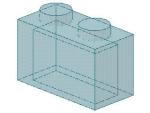 Lego Stein 1 x 2 x 1 (3065) transparent mittel blau