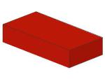 Lego Tile 1 x 2 (3069a) without Groove, red