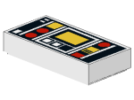 Lego Fliese 1 x 2, dekoriert (3069bp68)