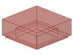 Lego Tile 1 x 1 (3070b) with Groove, transparent red