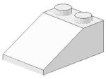 Lego Slope Stone 33° 3 x 2 x 1 (3298) white