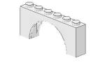 Lego Brick, Arch 1 x 6 x 2 (3307) white