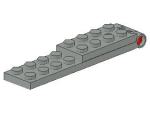 Lego Hinge Plate 2 x 8 (3324bc01) Big Hole, light gray