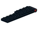 Lego Hinge Plate 2 x 8 (3324bc01) Big Hole, black