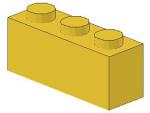 Lego Brick 1 x 3 x 1 (3622) yellow