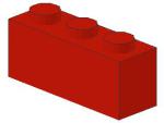 Lego Brick 1 x 3 x 1 (3622) red