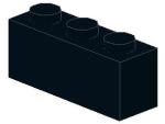 Lego Brick 1 x 3 x 1 (3622) black