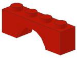 Lego Stein, Bogen 1 x 4 x 1 (3659) rot