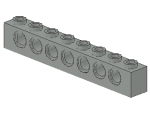 Lego Technic Brick 1 x 8 (3702) light gray