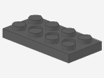 Lego Technic Plate 2 x 4 (3709b) dark bluish gray