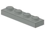 Lego Plate 1 x 4 (3710) light gray