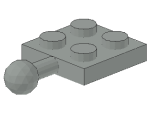 Lego Platte, modifiziert 2 x 2 (3731) hell grau