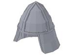 Lego Minifigur Helm mit Nackenschutz (3844) metallic silber