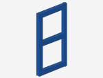 Lego Pane for Window 1 x 2 x 3 (3854) blue