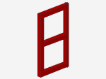 Lego Pane for Window 1 x 2 x 3 (3854) red