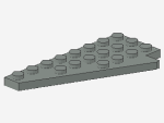 Lego Wedge Plate 8 x 4 (3933) light gray