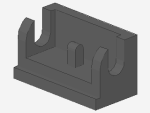 Lego Hinge Brick 1 x 2 (3937) dark bluish gray