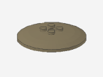 Lego Dish 8 x 8, inverse (3961) dark tan