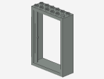 Lego Door Frame 2 x 6 x 7 (4071) light gray