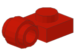 Lego Plate, modified 1 x 1 (4081b) red