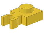 Lego Platte, modifiziert 1 x 1 (4085b) gelb