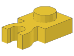 Lego Platte, modifiziert 1 x 1 (4085c) gelb