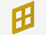 Lego Pane for Window 2 x 4 x 3 (4133) yellow