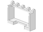 Lego Scharnier 1 x 4 x 2 (4214) Halter, weiß