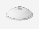 Lego Dish 3 x 3, inverse (43898) white