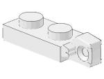 Lego Hinge Plate 1 x 2 (44301a) white