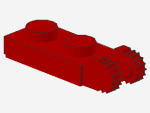 Lego Hinge Plate 1 x 2 (44302a) red