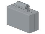 Lego Minifigure Suitcase (4449) light bluish gray