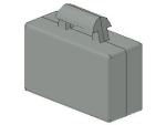 Lego Minifigure Suitcase (4449) light gray