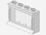 Lego Fenster 1 x 4 x 2 (453bc01) weiß