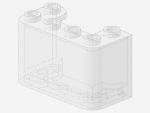 Lego Windscreen 2 x 4 x 2 (4594) vertical, transparent