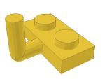 Lego Plate, modified 1 x 2 (4623a) yellow