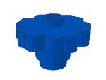 Lego Blume, gerundet 2 x 2 (4728) blau