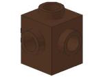Lego Brick, modified 1 x 1 x 1 (4733) brown