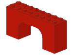 Lego Brick, Arch 2 x 8 x 3 (4743) red