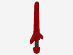 Lego Minifigure Angular Greatsword (48495) red