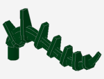 Lego Wine Algae, Bionicle Spine (55236) dark green