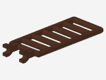 Lego Bar 7 x 3 (6020) with 2 Clips, brown