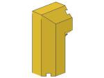Lego Stein, modifiziert 2 x 2 x 3 1/3 (6043) gelb