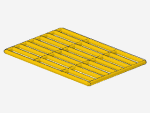 Lego Bar 9 x 13 (6046) Gate Grille, yellow