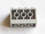 Lego Brick, modified 2 x 4 x 2 (6061b) light gray